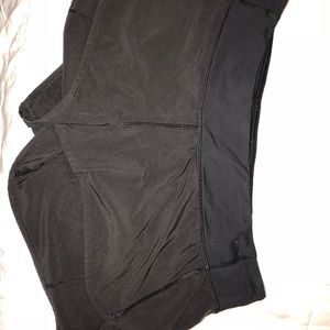black athletic shorts
